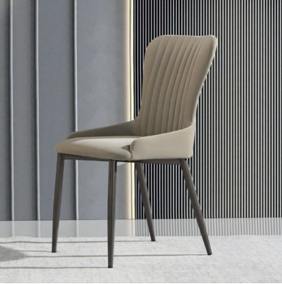 Grauer Polsterstuhl Moderne Esszimmer Sitzmöbel Designer Einsitzer Neu