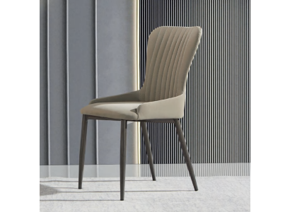 Grauer Polsterstuhl Moderne Esszimmer Sitzmöbel Designer Einsitzer Neu