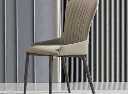 Grauer Polsterstuhl Moderne Esszimmer Sitzmöbel Designer Einsitzer Neu