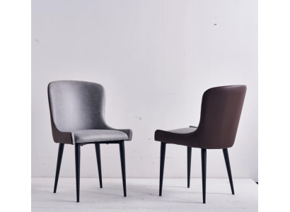 Grauer Armlehnenstuhl Designer Esszimmerstühle Holz Küchen Einsitzer