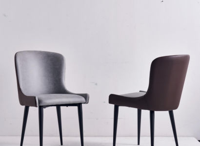 Grauer Armlehnenstuhl Designer Esszimmerstühle Holz Küchen Einsitzer