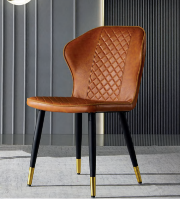 Brauner Esszimmer Stuhl Moderner 1-Sitzer Designer Einsitzer Lehnstuhl