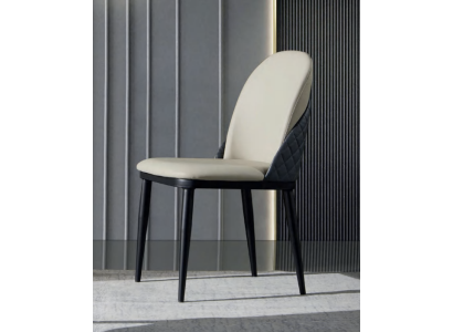 Weiß-Grauer Einsitzer Moderne Esszimmer Stühle Lehnstuhl Holz Möbel