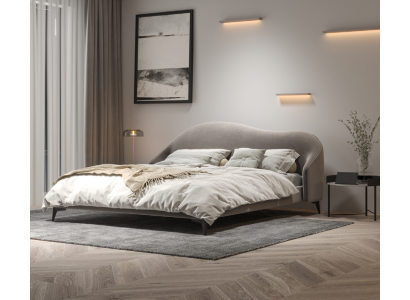 Graues Textilbett Schlafzimmer Betten Luxus Doppelbetten Stilvolle Möbel