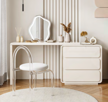 Weißer Moderner Schminktisch Designer Frisiertisch Mit Schubladen Neu