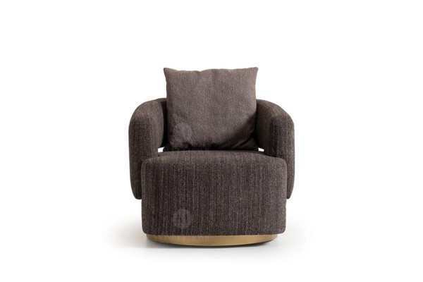 Sessel Einsitzer Sitzer Grau Holz Wohnzimmer Fernsehsessel Relaxsessel