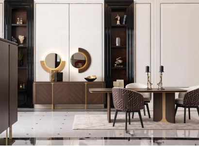 Essgruppe Essecke Esszimmer Esstisch Stühle 10tlg Braun Holz Anrichte