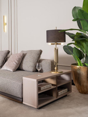 Wohnlandschaft Garnitur Wohnzimmer Ecksofa Sofa Couchtische 5tlg Grau