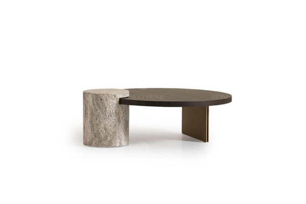 Garnitur Wohnzimmer Dreisitzer Couchtische 4tlg Stoffsofa Beige Holz