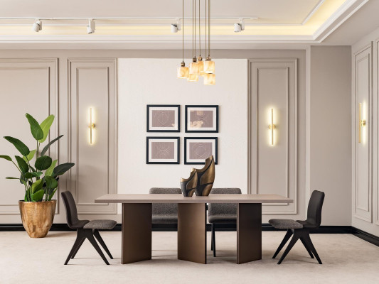 Essgruppe Essecke Esszimmermöbel Esstisch Esszimmer 7tlg Holz Grau