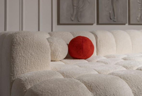 Ecksofa Stoffsofa Polstersofa Moderne Luxus Sofa Relax Weiß Sofas