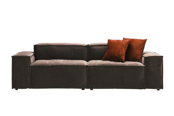 Sofagarnitur Stoffsofa Dreisitzer Sessel Grau Couch Set Couchgarnitur