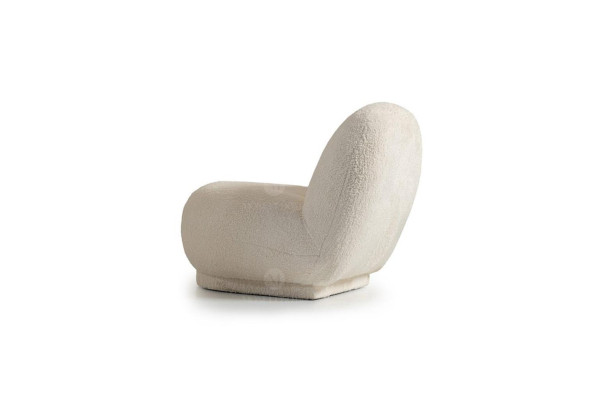 Sessel Cocktailsessel Moderne Weiß Polster Stoff Sitzer Einsitzer