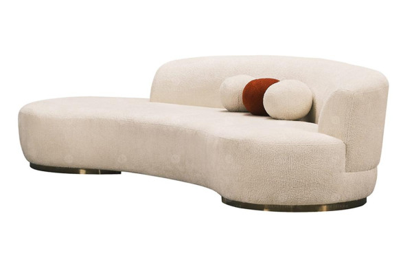 Polstersofa Dreisitzer Couch Sofa 3 Sitzer Stoffsofa Moderne Weiß