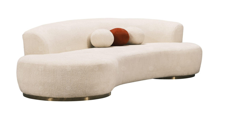 Polstersofa Dreisitzer Couch Sofa 3 Sitzer Stoffsofa Moderne Weiß