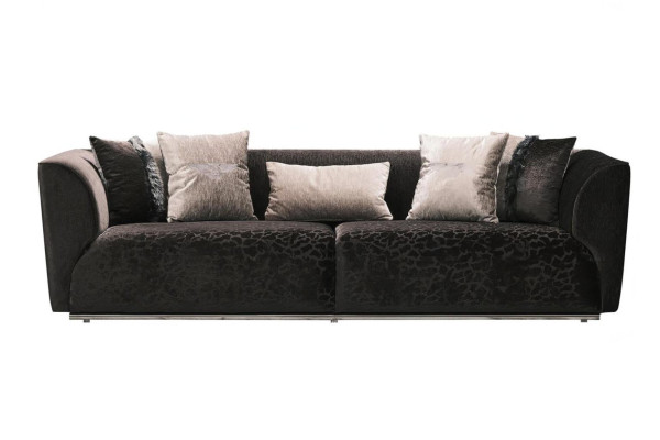 Dreisitzer Sofa 3 Sitzer Polstersofa Stoffsofa Moderne Sofas Schwarz