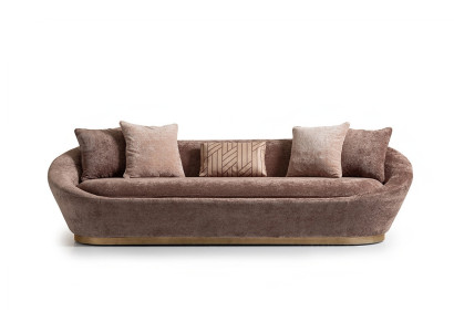 Dreisitzer Sofa 3 Sitzer Stoffsofa Beige Luxus Polstersofa Couch Stoff