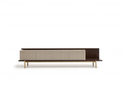 Sideboard RTV Lowboard TV Ständer Tisch Wohnzimmer Holz Beige Modern