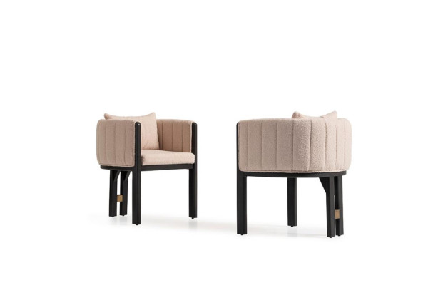 Küchenstuhl Esszimmerstuhl Set Stühle 2tlg Lehnstuhl Gruppe Beige