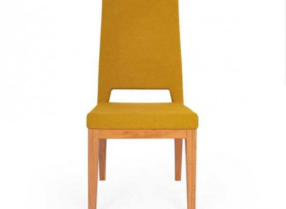 Gelber Esszimmerstuhl Wohnzimmer Einsitzer Holzfüße Moderne Stühle Stuhl