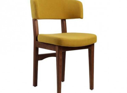 Gelb-Brauner Esszimmer Stuhl Designer Lehnstuhl Wohnzimmer 1-Sitzer Neu