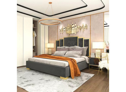 Bett 2x Nachttisch 3 tlg Schlafzimmerset Design Modern Luxus Nachttische