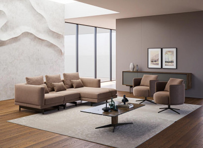 Sofagarnitur Luxus Möbel Sofa L-Form 2x Sessel Polstermöbel Neu Couchtisch