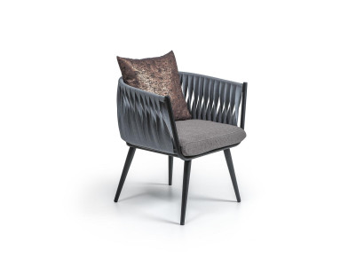 Grau Armlehnstuhl Neu Möbel Esszimmer Designer Stuhl mit Armlehnen