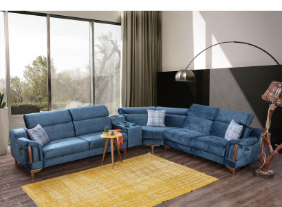 Wohnzimmer Ecksofa L-Form Sofa Couch Modern Design Möbel Textil