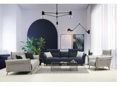 Sofagarnitur Wohnzimmer Sofa Set Polster Möbel Luxus Sessel Modern Design Neu