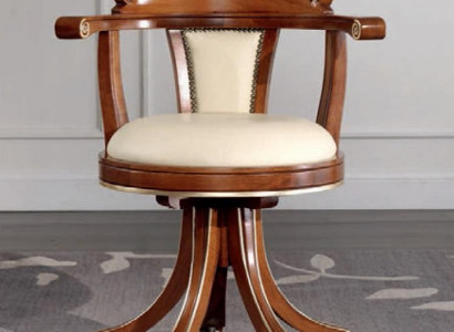 Chef Sessel Büro Holz Landhaus Stil Arbeitszimmer Sessel Möbel Weiß Drehbar Neu