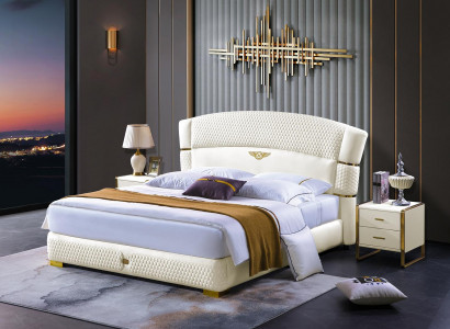 Schlafzimmer Bett Nachttische 3 tlg. Set Luxus Design Betten Holz Doppelbett