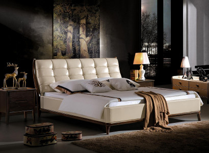 Bett Chesterfield Möbel Schlafzimmer Doppelbett Luxus Betten 180x200 Leder Neu