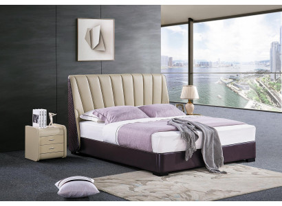 Bett Polsterbett Luxus Schlafzimmer Design Betten Textil Holz Bettgestell Neu