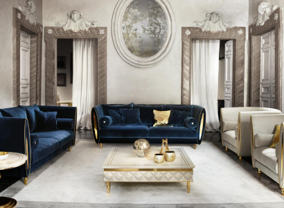 Sofagarnitur Sofa Couch 3 + 2 + 1 Wohnzimmer Designer Möbel Klassisch