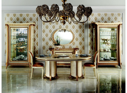 arredoclassic™ Sinfonia Esszimmer Komplett Vitrine Stühle Tisch Barock