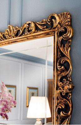 Komplett Esszimmer Vitrine TischKommode Spiegel 4x Stühle Set Garnitur