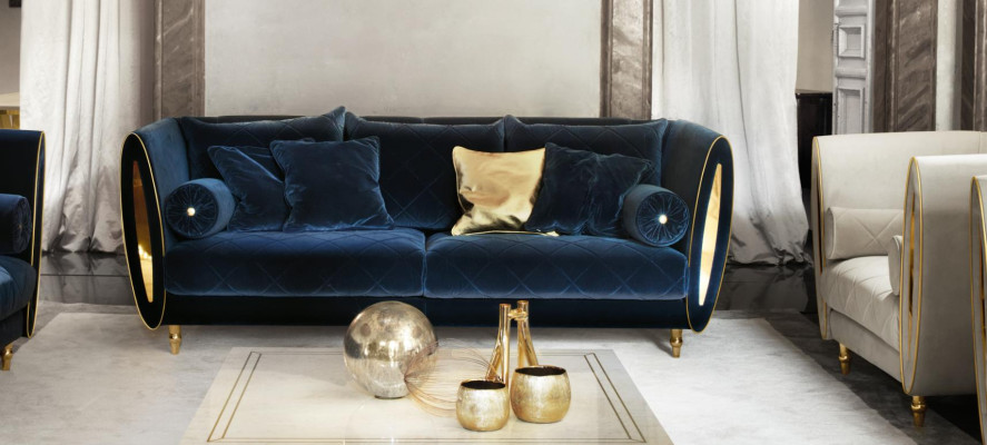 Sofagarnitur Sofa Couch 3 + 2 Wohnzimmer Designer Möbel Classisch