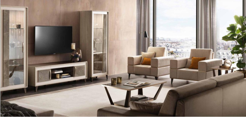 Sofagarnitur 3211 Sitzer Set Design Sofas Polster Couchen 4tlg Textil Relax Neu