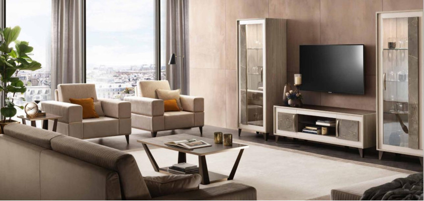 Sofagarnitur 3211 Sitzer Set Design Sofas Polster Couchen 4tlg Textil Relax Neu