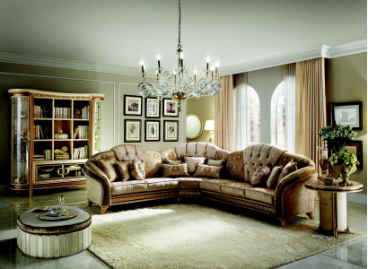 Ecksofa Sofa Couch Wohnzimmer Barock Rokoko Jugendstil royal Klassisch