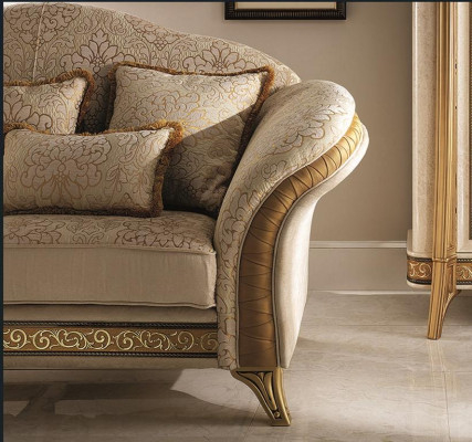 Italienische Möbel Sofa Garnitur Gruppe Klassische Sitz Garnituren 3+3 Sitzer