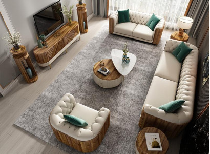 Sofagarnitur 4+2+1 Sitzer Wohnlandschaft Sofa Couch Polster Garnitur Sofas