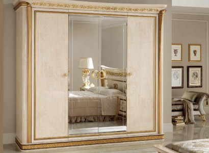 Kleiderschrank 4türig antik Barock Rokoko Jugendstil Möbel Schlafzimmer