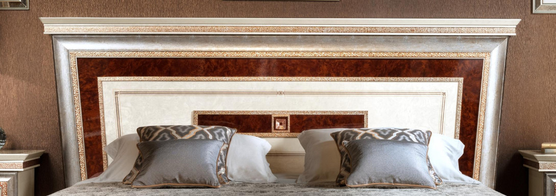 Bett 2x Nachttische 3tlg. Italienische Möbel Schlafzimmer Betten Holz Neu Set