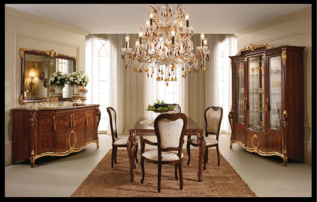 XXL Vitrine Glas Wandschrank Vitrinen Regal Barock Rokoko Stil Jugendstil