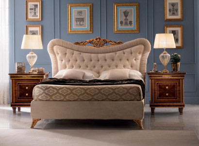 Bett + 2 x Nachttische Schlafzimmer Set Doppel Betten Barock Jugendstil