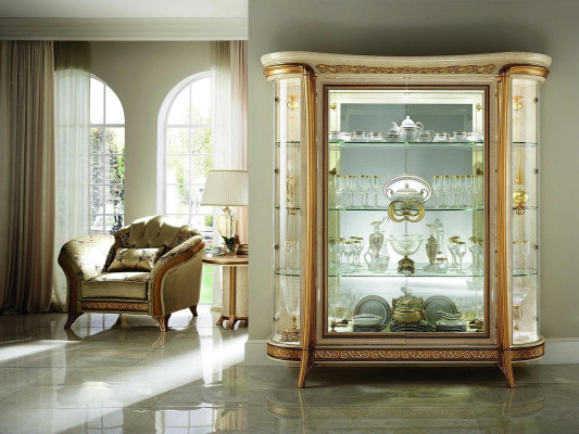 Vitrine Schrank Vitrinen Wohnzimmer Schränke Schau Design Italienische Möbel Neu