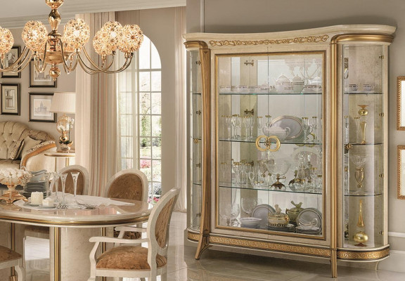Vitrine Schrank Klassische Vitrinen Wohnzimmer Schränke Anrichte arredoclassic