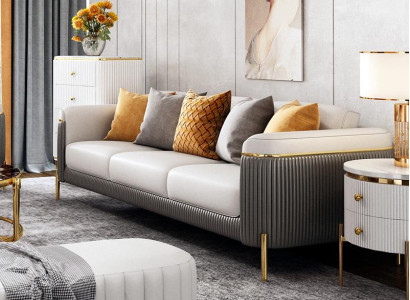 Sofagarnitur 321 Sitzer Set Design Sofa Polster Couchen Couch Modern Tisch Neu